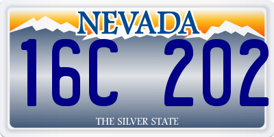 NV license plate 16C202