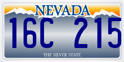 NV license plate 16C215