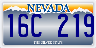 NV license plate 16C219