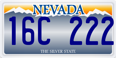 NV license plate 16C222