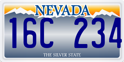 NV license plate 16C234
