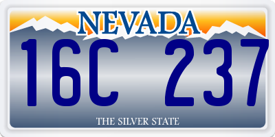 NV license plate 16C237