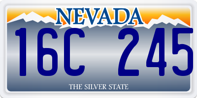 NV license plate 16C245