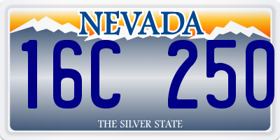 NV license plate 16C250