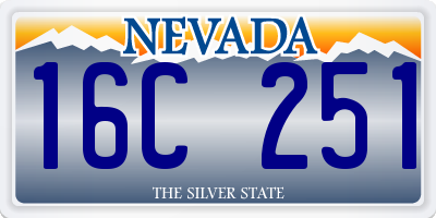 NV license plate 16C251