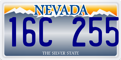 NV license plate 16C255