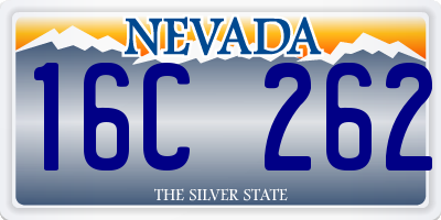 NV license plate 16C262