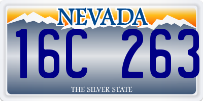 NV license plate 16C263