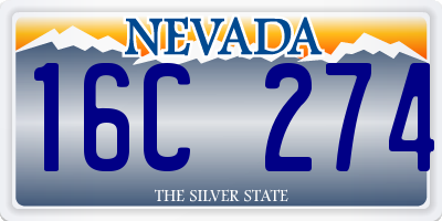NV license plate 16C274