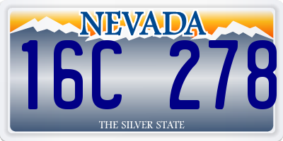 NV license plate 16C278