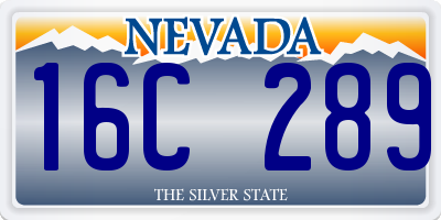 NV license plate 16C289