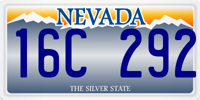 NV license plate 16C292