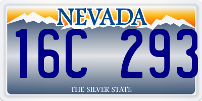 NV license plate 16C293