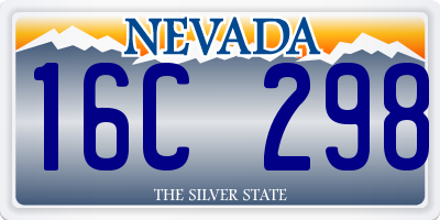 NV license plate 16C298