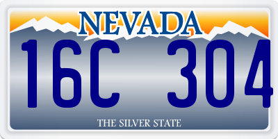 NV license plate 16C304