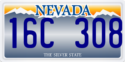 NV license plate 16C308