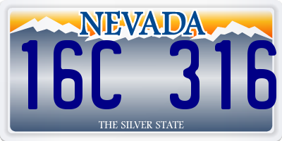NV license plate 16C316