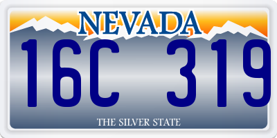 NV license plate 16C319