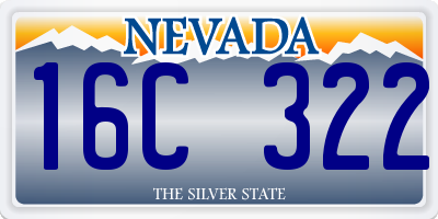 NV license plate 16C322