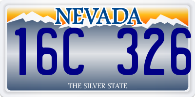 NV license plate 16C326