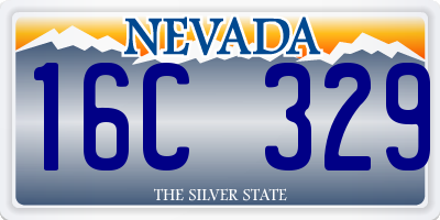 NV license plate 16C329