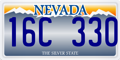 NV license plate 16C330