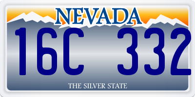 NV license plate 16C332