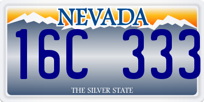 NV license plate 16C333