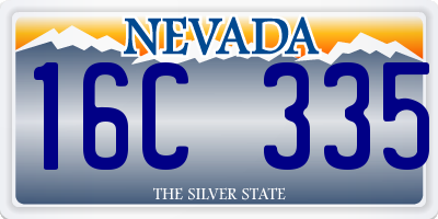 NV license plate 16C335