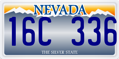 NV license plate 16C336