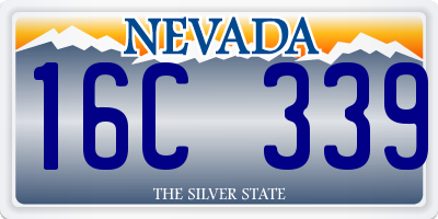 NV license plate 16C339
