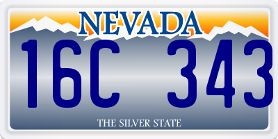 NV license plate 16C343