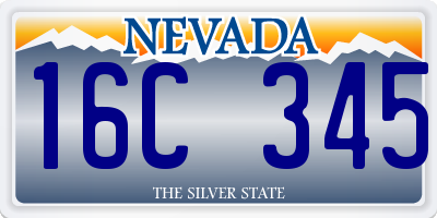 NV license plate 16C345