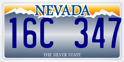 NV license plate 16C347