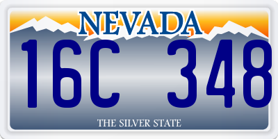 NV license plate 16C348