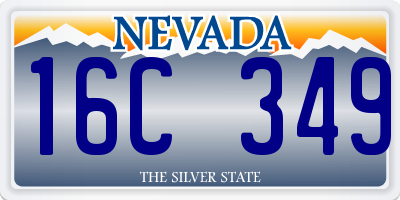 NV license plate 16C349