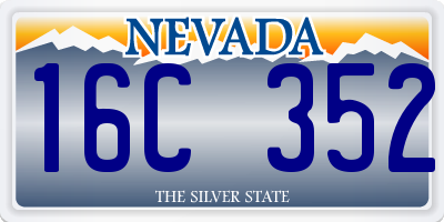 NV license plate 16C352