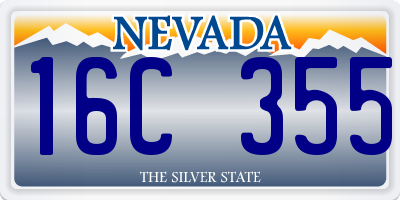 NV license plate 16C355