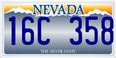 NV license plate 16C358