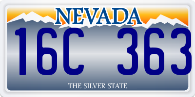 NV license plate 16C363