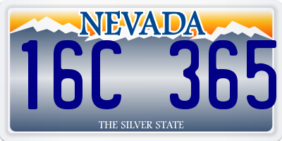 NV license plate 16C365