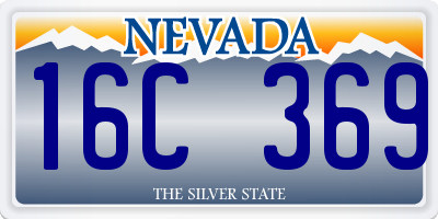 NV license plate 16C369