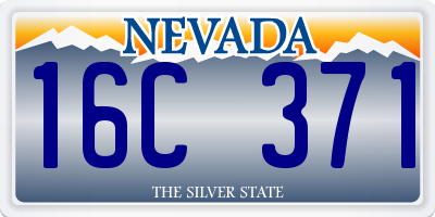 NV license plate 16C371