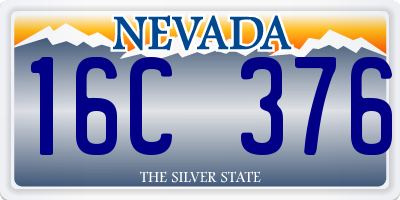 NV license plate 16C376