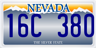 NV license plate 16C380