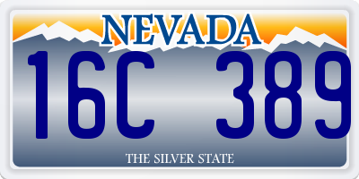 NV license plate 16C389