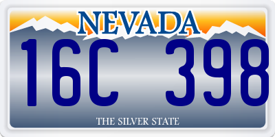 NV license plate 16C398