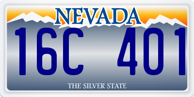 NV license plate 16C401