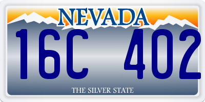NV license plate 16C402