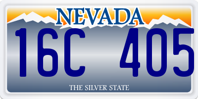 NV license plate 16C405